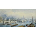 GEORGE HENRY ANDREWS, RWS (1816-1898) A VIEW ON THE THAMES, WITH PLEASURE STEAMERS AT THE