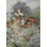 GEORGE SAMUEL ELGOOD (1851-1943) ORIENTAL POPPY AND SWEET ROCKET Signed and dated 1907, label on