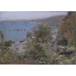 ALBERT GOODWIN, RWS (1845-1932) CLOVELLY Signed with monogram and dated 86, inscribed Clovelly,