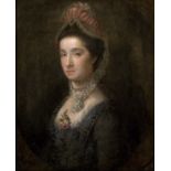 CIRCLE OF THOMAS GAINSBOROUGH, RA (1727-1788) PORTRAIT OF A YOUNG LADY Quarter length, wearing a