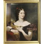 CIRCLE OF SIR MARTIN ARCHER SHEE, PRA (1769-1850) PORTRAIT OF A YOUNG LADY Quarter length, wearing a