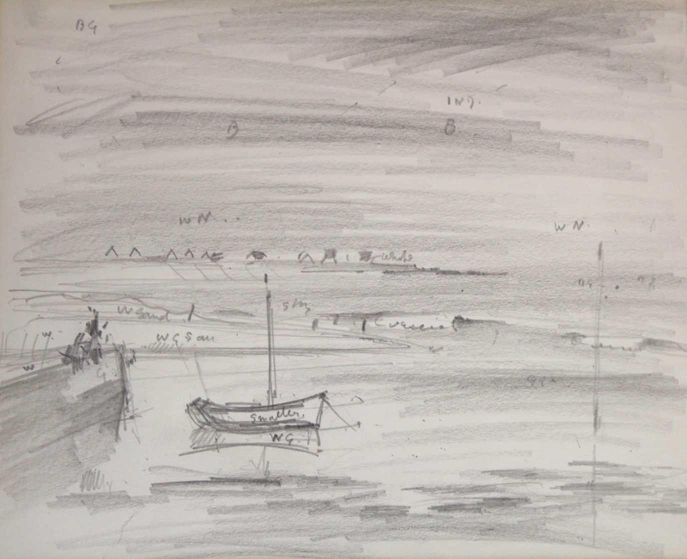 •ROLAND VIVIAN PITCHFORTH, RA, ARWS (1895-1982) SIX SKETCHES (LANDSCAPE AND MARINE SUBJECTS) Each