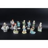 ROYAL WORCESTER FIGURES various figures including 3261 Friday's Child, 3456 June, 3087 The Parakeet,