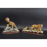BORDER FINE ARTS 4 large groups including a African Lioness & Cubs (451 of 750, 1990), African