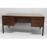 OMANN JUN DANISH ROSEWOOD DESK a circa 1960's large rosewood executive desk with 3 drawers to each