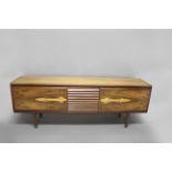 WHITE & NEWTON 'ROGATE' ROSEWOOD & TEAK SIDEBOARD a teak and rosewood fronted sideboard, with 3