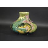 MOORCROFT CARP VASE a large modern Moorcroft vase in the Carp design, of squat form and designed