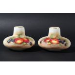 PAIR OF ROYAL WORCESTER VASES, shape number 2591, date code for 1950, signed Roberts, painted with