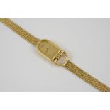 A LADY'S 18CT GOLD WRISTWATCH BY CHOPARD the gold coloured dial signed Chopard Geneve, signed