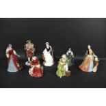 ROYAL DOULTON - HENRY VIII & SIX WIVES 7 Royal Doulton figures including Henry VIII (HN 3458),