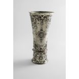 A LATE 19TH CENTURY CONTINENTAL BEAKER imitating an early 17th century coin-inset example with