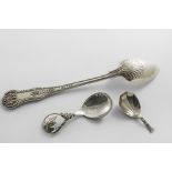 A GEORGE IV QUEEN'S PATTERN BASTING SPOON with an oyster shell heel, crested, by Jonathan Hayne,