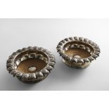 A PAIR OF GEORGE IV NATURALISTIC WINE COASTERS very similar in style to the preceeding lot, with