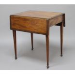 GEORGE III MAHOGANY AND THUYA CROSSBANDED PEMBROKE TABLE, circa 1770, in the manner of Thomas