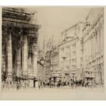 WILLIAM WALCOT (1874-1943) CORNHILL AND THE ROYAL EXCHANGE; REGENT STREET, THE QUADRANT Two,