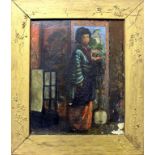 FRENCH SCHOOL, Circa 1880-1900 LA JAPONAISERIE Oil on canvas 45.5 x 36.5cm. ++ Flaked losses,
