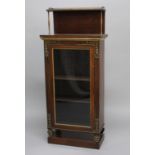 19TH CENTURY ROSEWOOD PIER CABINET, in the manner of George Bullock, with brass gallery and