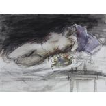 •SIR ROBERT VERE `ROBIN` DARWIN, KCB, CBE, RA, RSA (1910-1974) RECLINING NUDE Watercolour and