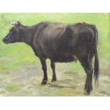 SIR ERNEST ALBERT WATERLOW, RA, PRWS (1850-1919) STUDY OF A BROWN COW Oil on canvas laid on board 22