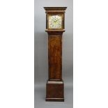 WALNUT LONGCASE CLOCK, the brass dial with an 11 1/4" silvered chapter ring inscribed Chr Gould