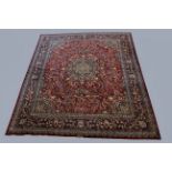 ORIENTAL CARPET, of unusual size, second half of the 20th century, the raspberry field of