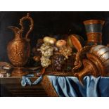 ATTRIBUTED TO PIETER GERRITSZ. VAN ROESTRATEN (1630-1700) STILL LIFE OF EWERS WITH SHELLS, A