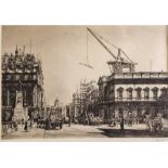 FRANCIS DODD, RA (1874-1949) PALL MALL FROM THE WEST Etching with drypoint, 1912, signed in