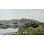 JOHN JAMES BANNATYNE (1836-1911) CASTLE BAY, BARRA Signed, also signed and inscribed with title on a