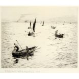 WILLIAM LIONEL WYLLIE, RA (1851-1931) LOBSTER FISHERMEN, SHERINGHAM, EAST COAST, NORFOLK Etching,