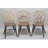 SEVEN GOTHIC ASH AND ELM WINDSOR CHAIRS, 19th century and later, Thames Valley,