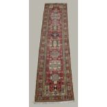 AFGHAN RUNNER, of Caucasian design, modern, 320cm x 75cm