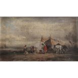 ALFRED STEINACKER (1838-1914) A GIPSY CAMP; GIPSY TRAVELLERS A pair, both signed and further