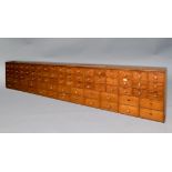 LARGE HABERDASHERY CABINET, with an arrangement of seventy eight drawers with glass pulls, height
