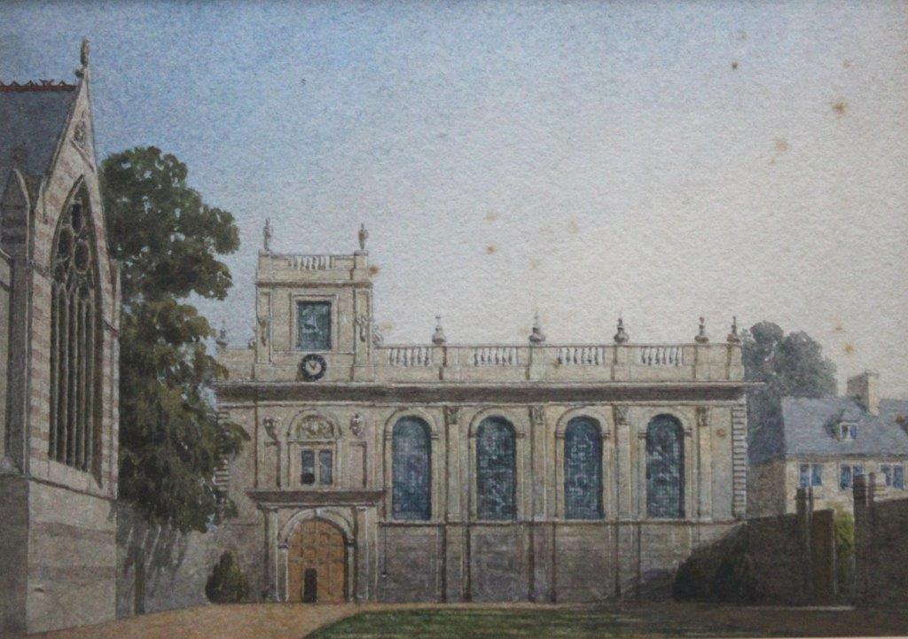 GEORGE PYNE (1800-1884) TRINITY COLLEGE, OXFORD Two, both signed and dated 1871, watercolour and