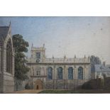GEORGE PYNE (1800-1884) TRINITY COLLEGE, OXFORD Two, both signed and dated 1871, watercolour and