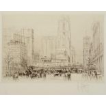 WILLIAM WALCOT (1874-1943) LOWER BROADWAY; BATTERY PARK; FORTY SECOND STREET; PARK AVENUE Four