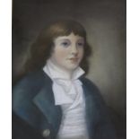 FOLLOWER OF JOHN RUSSELL, RA (1745-1806) PORTRAIT OF A BOY, IDENTIFIED AS EDWIN DAVY, A MIDSHIPMAN