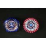 WHITEFRIARS PAPERWEIGHTS - QUEEN ELIZABETH two commemorative millefiori cane paperweights by