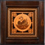 BRUCE JAMES TALBERT (1838-1881) - MARQUETRY PANEL. A marquetry panel to a design by Bruce Talbert, A