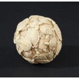 JAPANESE IVORY OKIMONO, Meiji, carved as a ball of terrapins, diameter 6cm