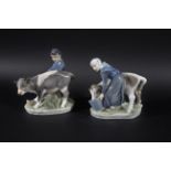 ROYAL COPENHAGEN including Model No 779 Girl with Calf, and 772 Boy with Calf. Both designed by
