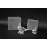 LALIQUE DUCK a crystal glass model of a Duck, in a Lalique box and with original booklet. With