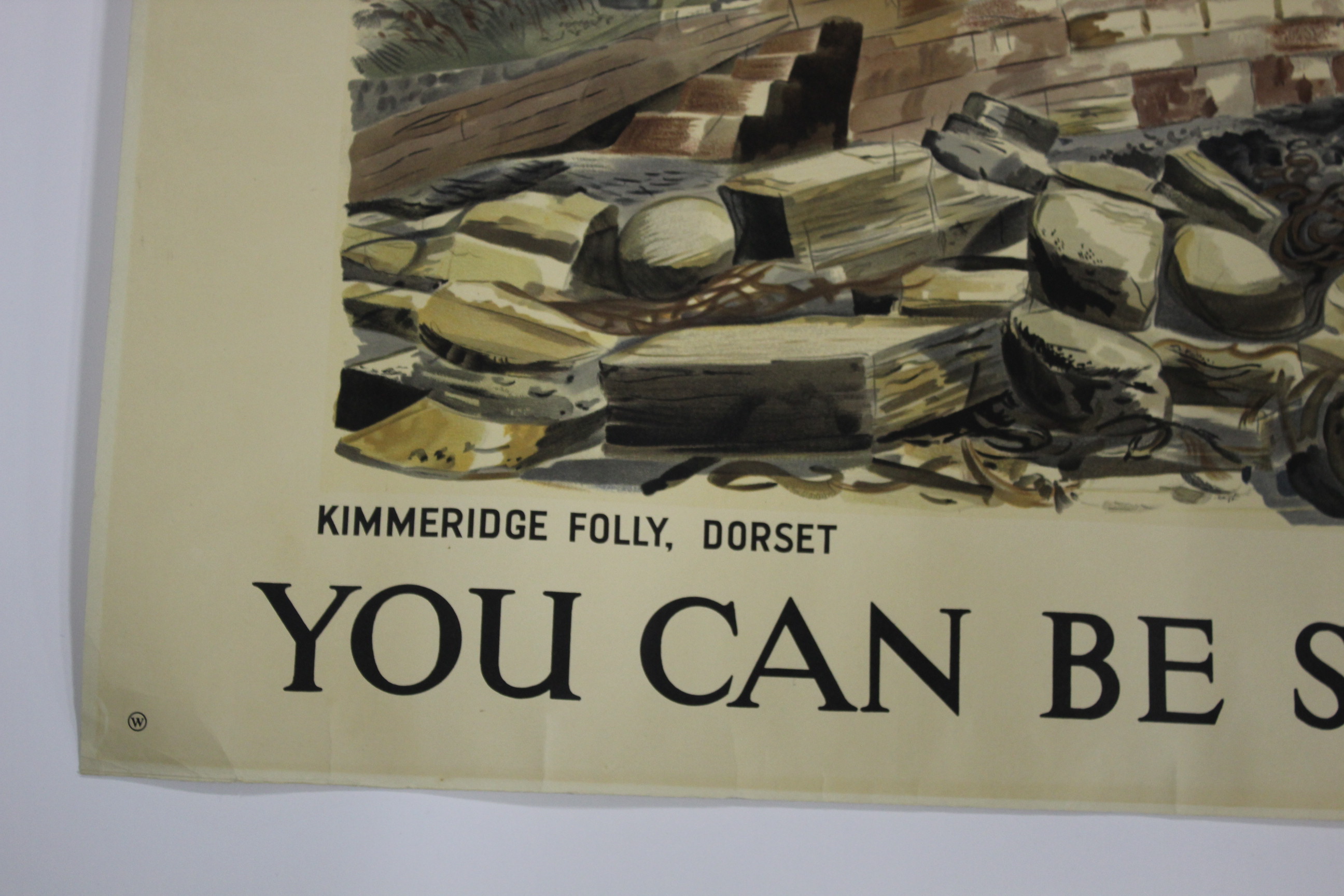 PAUL NASH (1889-1946) - SHELL POSTER 'KIMMERIDGE FOLLY', DORSET a rare lithograph in colours of - Image 3 of 7