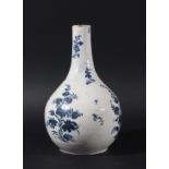 ENGLISH DELFT BOTTLE VASE, mid 18th century, blue painted with floral sprays, height 24cm