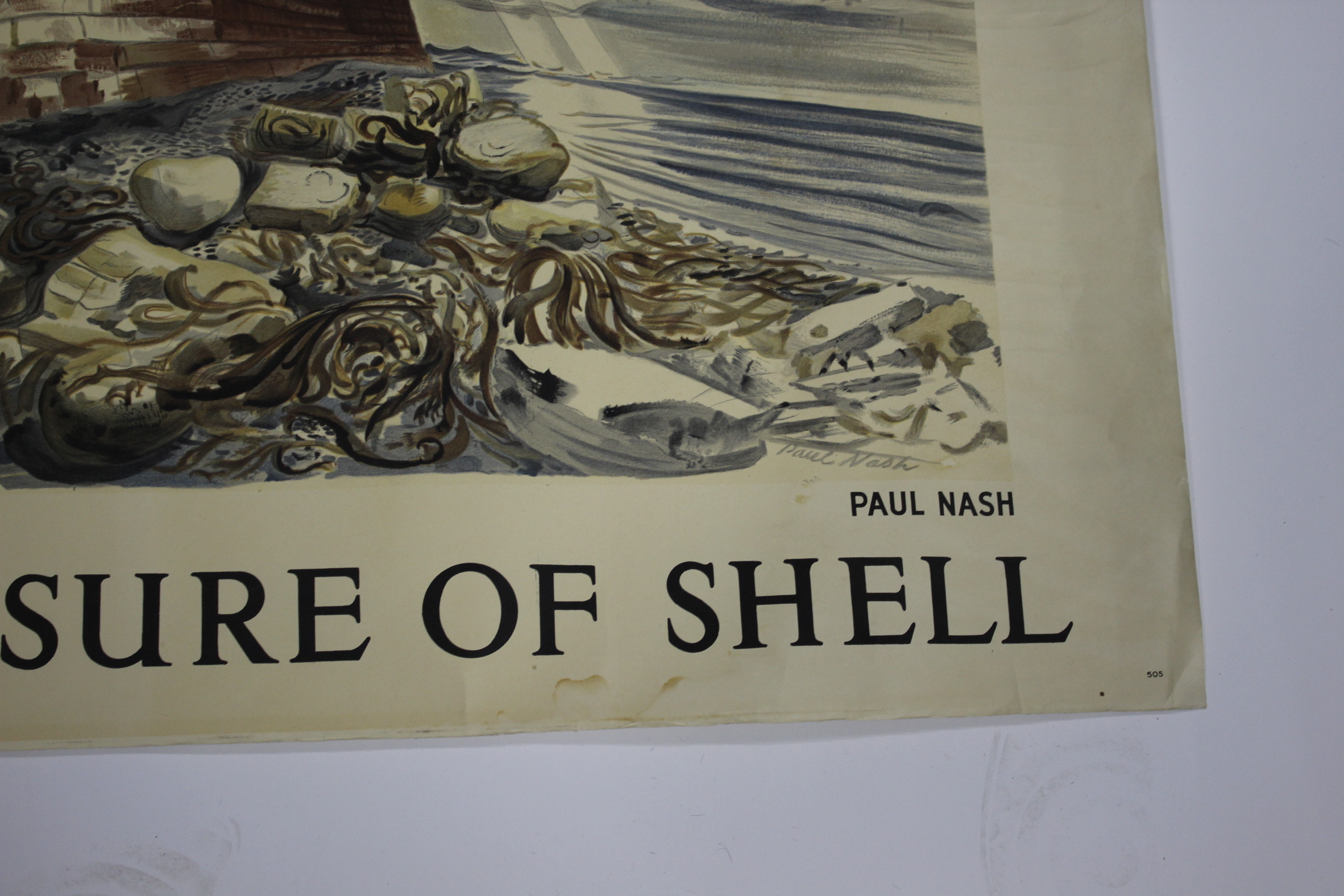 PAUL NASH (1889-1946) - SHELL POSTER 'KIMMERIDGE FOLLY', DORSET a rare lithograph in colours of - Image 4 of 7