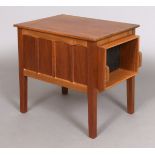 OLIVER MOREL (1916-2003) - COTSWOLD SCHOOL CABINET a small mahogany panelled cabinet with