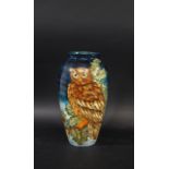 LARGE MOORCROFT VASE - EAGLE OWL a large limited edition vase in the Eagle Owl design, No 153 of 500