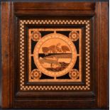 BRUCE JAMES TALBERT (1838-1881) - MARQUETRY PANEL. A marquetry panel to a design by Bruce Talbert, A