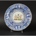 LIVERPOOL INTEREST: Spode stone china Armorial plate, painted with the crest of the City of