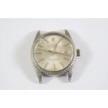 A GENTLEMAN'S STAINLESS STEEL OYSTER PERPETUAL DATEJUST WRISTWATCH BY ROLEX the signed circular dial